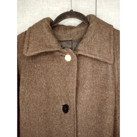 Vintage Regency Brown Wool Trench Coat Size Extra Large - Picture 4 of 5